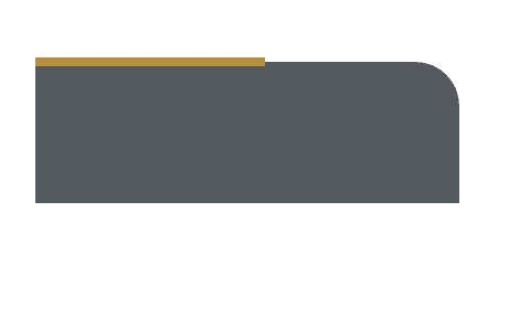 Quarter round countertop edge profile: a square edge with a rounded top corner