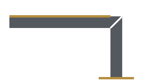 Waterfall countertop edge: the slab turns 90 degrees and runs down to the floor at an island end